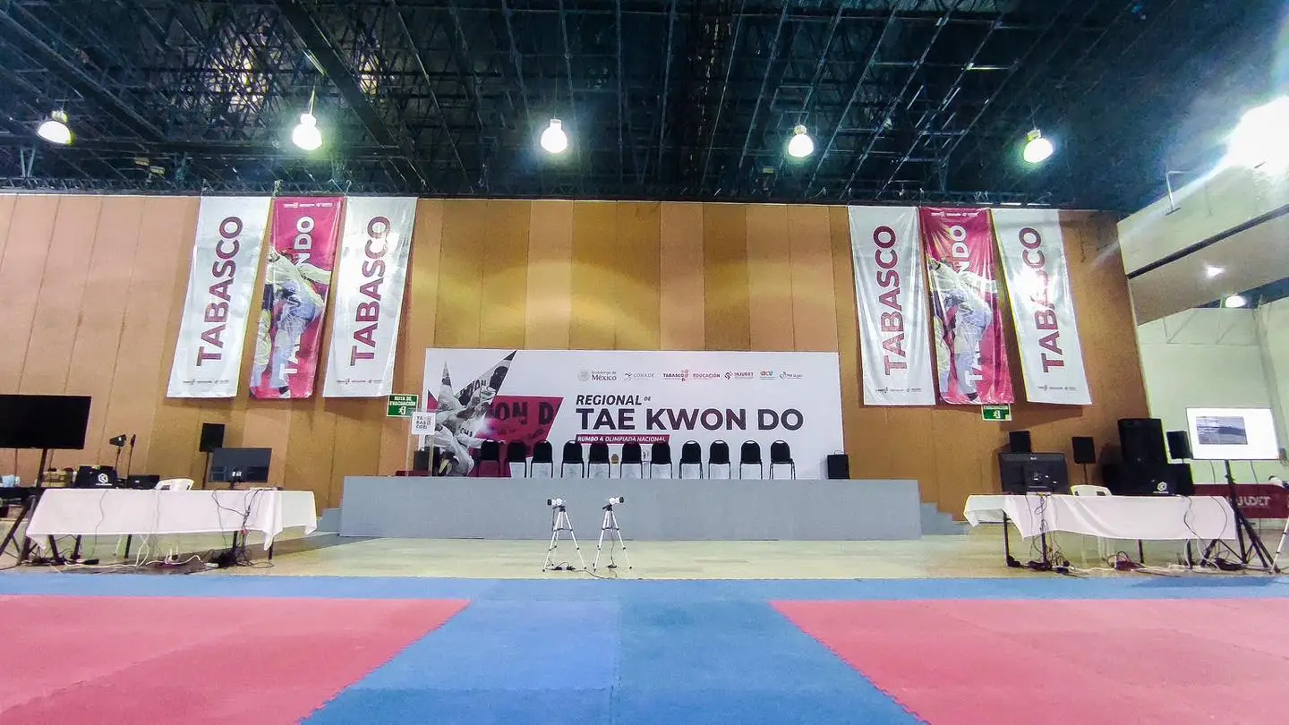 Todo listo en Villahermosa para el Regional de Taekwondo rumbo a la Olimpiada Nacional 2025